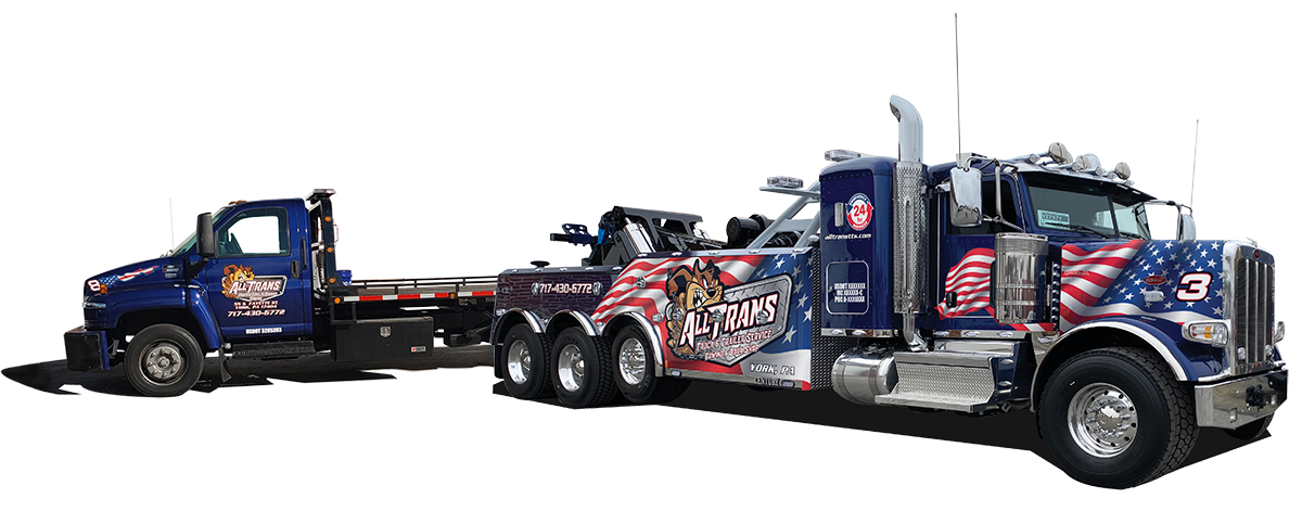 All Trans York Wrecker three quarter and rollback flatbed recovery truck
